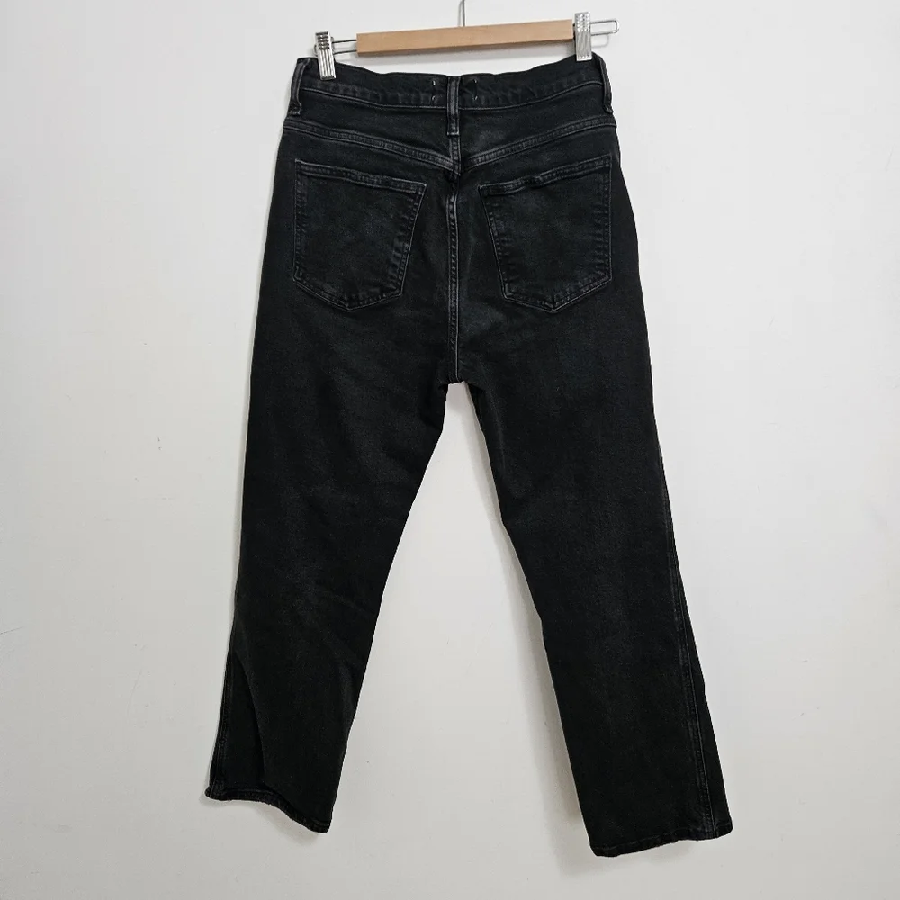 AGOLDE Pinch Waist High Rise Sz 29 Cropped Leg Black Stretch - Picture 9 of 9